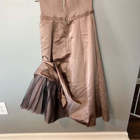 NWT Vintage x Michaelangelo Strapless Bustier Dress in Latte - Picture 8 of 12